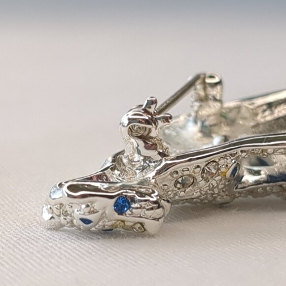 Napier Panther and Ball Rhinestone Brooch - Picture 9 of 12